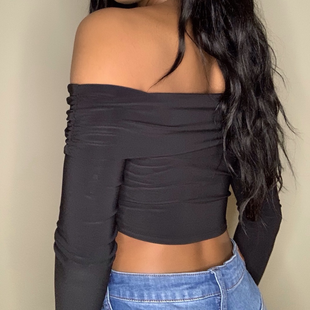 Tie-Front Bardot Top - Picture 3 of 3